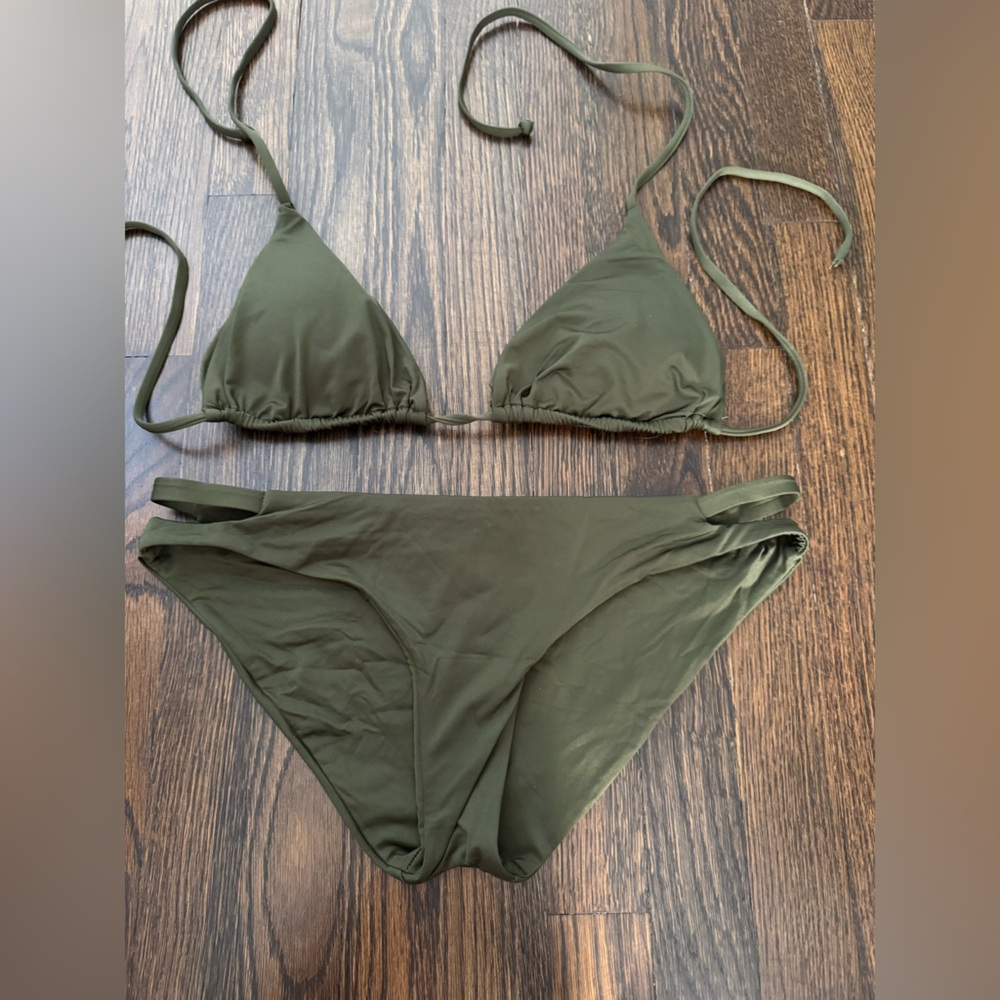 Olive Green Bikini Set